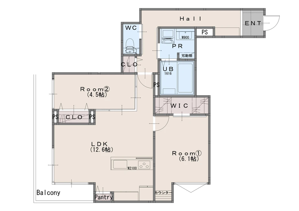 B PLAN の間取り図